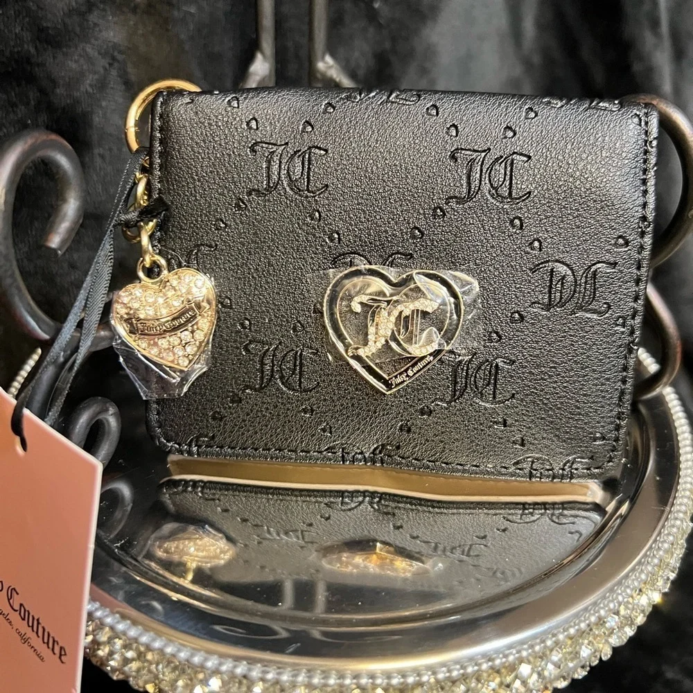 🖤🖤NWT JUICY COUTURE LIQUORICE “ONLY YOU AND ME CC KEY FOB”🖤🖤